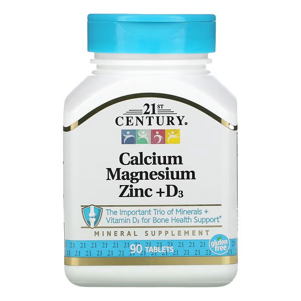 21st Century Health Care Calcium Magnesium Zinc + D3 90 таблеток