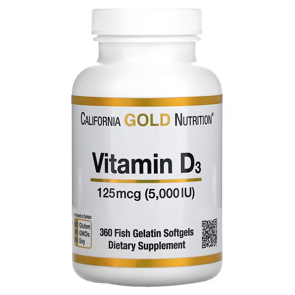 California Gold Nutrition Vitamin D3 5000 IU, 360 шт.