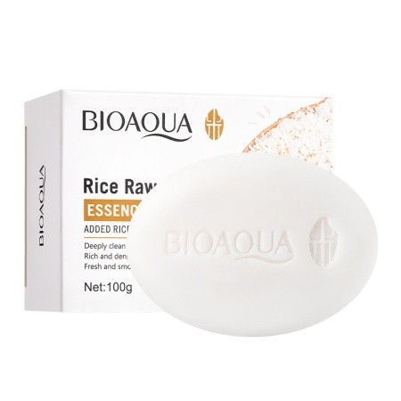 BIOAOUA RICE RAW PULP Мыло для лица и тела с экстрактом риса, 100 г