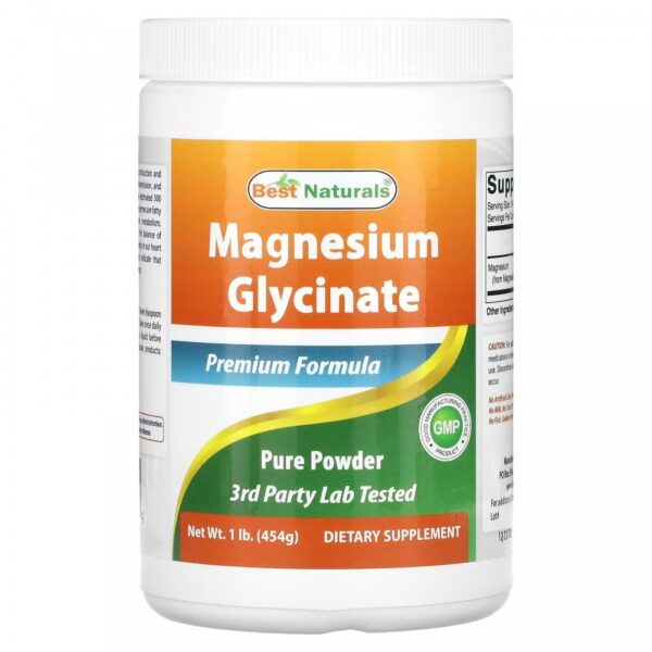 Best Naturals, Magnesium Glycinate порошок 454г