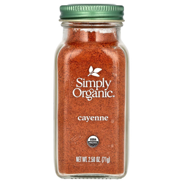 Simply Organic, кайенский перец, 71 г (2,50 унции)