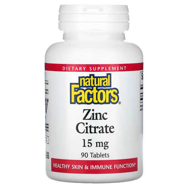 Natural Factors Zinc Citrate таб., 15 мг, 90 шт