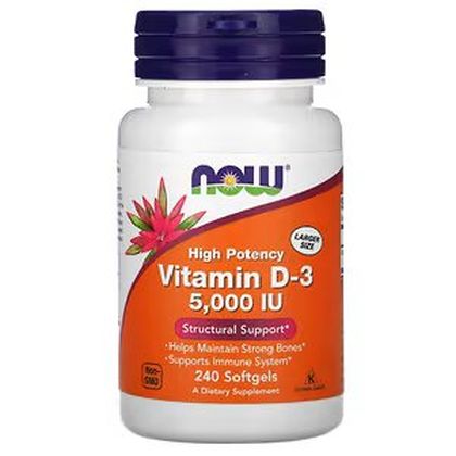 Now Vitamin D3 5000 IU, 240 шт.