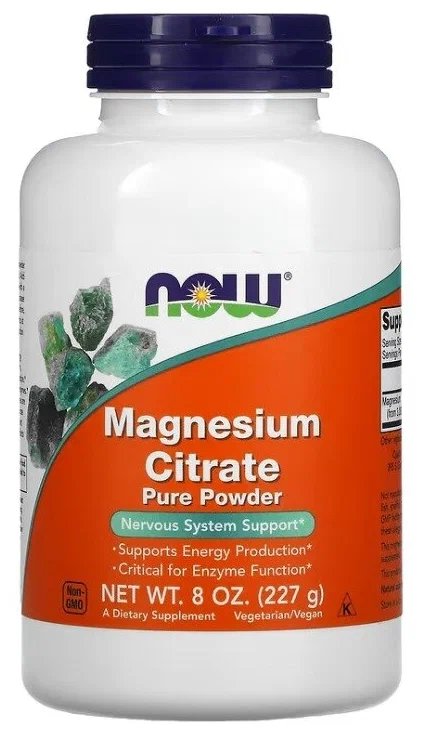 Now Magnesium Citrate, 227 г