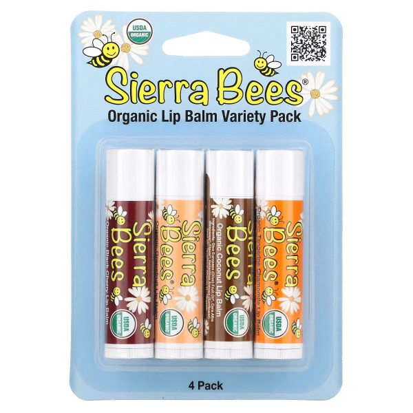 Sierra Bees Набор бальзамов для губ Ассорти, 4 шт., бесцветный