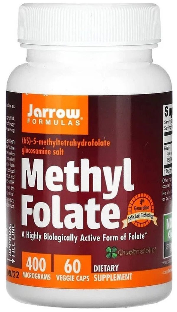 Jarrow Formula Jarrow Formulas Methyl Folate (метилфолат) 400 мкг 60 растительных капсул