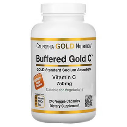 California Gold Nutrition Buffered Gold-C (буферизованный витамин C) 750 мг 240 капсул