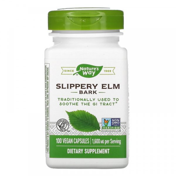 Nature’s Way Slippery Elm Bark, 100 капсул веганских