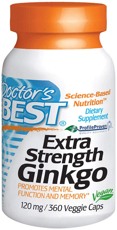 Doctor's Best Extra Strength Ginkgo капс., 120 мг, 360 шт.