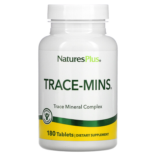 Nature's Plus Комплекс микроэлементов, Trace-Mins, 180 таблеток,