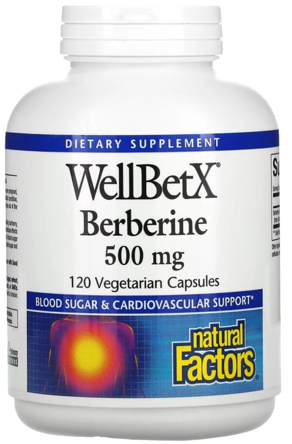 Natural Factors WellBetX Berberine, 150 г, 500 мг, 120 шт.