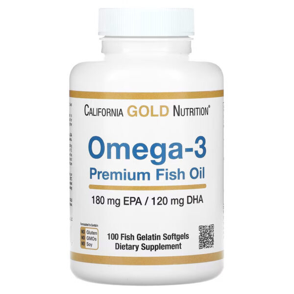 California Gold Nutrition Omega-3 Premium fish oil, 100 шт.