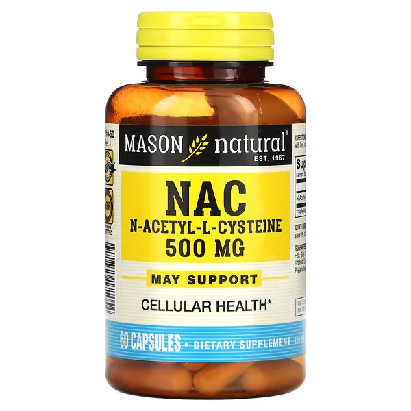 Mason Natural NAC (N-ацетил-L-цистеин) 500 мг 60 капсул