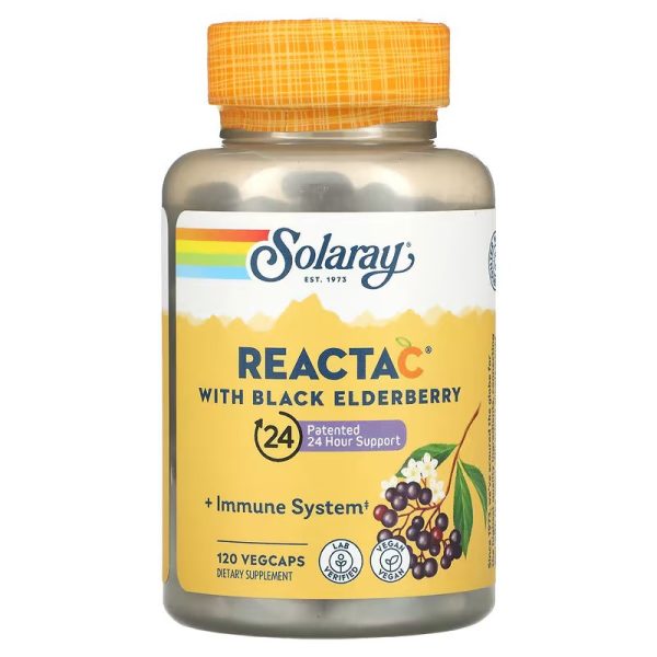 Solaray Reacta C with Black Elderberry (витамин С с черной бузиной) 120 капсу