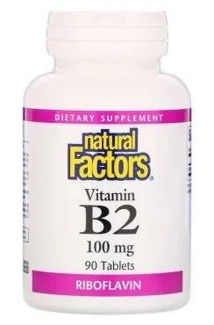 Natural Factors Vitamin B2 Riboflavin Рибофлавин (витамин В2) 100 мг 90 таблеток