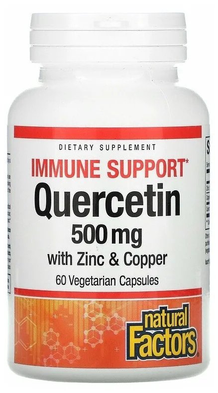 Natural Factors Quercetin with Zinc & Coper 500 мг (60 капсул)