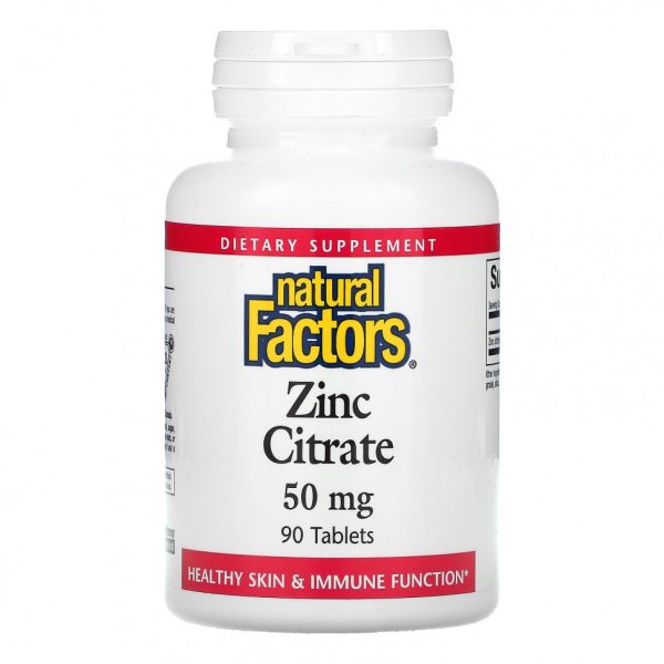 Natural Factors Zinc Citrate, 50 мг, 90 шт.